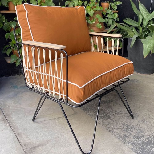 Croisette Outdoor gold armchair Honoré