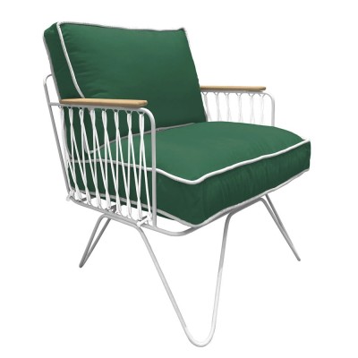 Croisette Outdoor armchair grass green Honoré