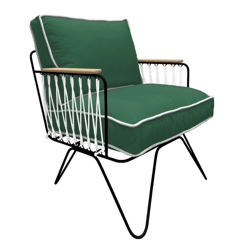 Croisette Outdoor armchair grass green Honoré