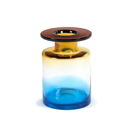 Wind & Fire amber & blauwe vaas H27 cm Serax