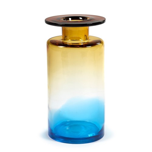 Vaso Wind & Fire blu e ambra H40 cm Serax