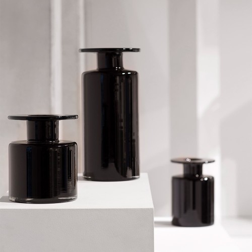 Wind & Feuer Vase schwarz & dunkelbraun H40 cm Serax