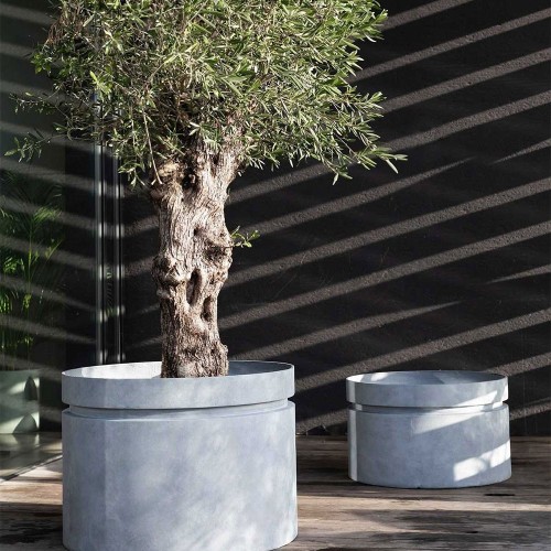 Plantenbak rond grijs L Serax