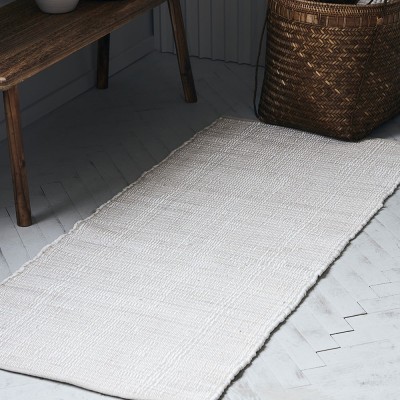 Alfombra Chindi blanca House Doctor