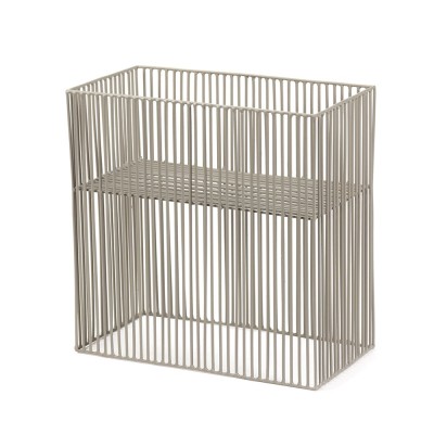 Cestino rettangolare in metallo Turn grigio Serax 2