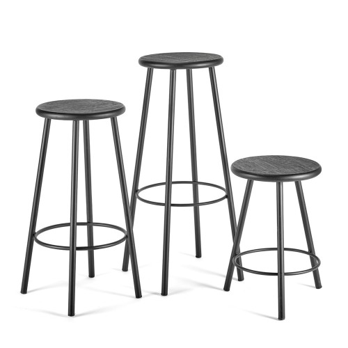 Black bar stool M Serax