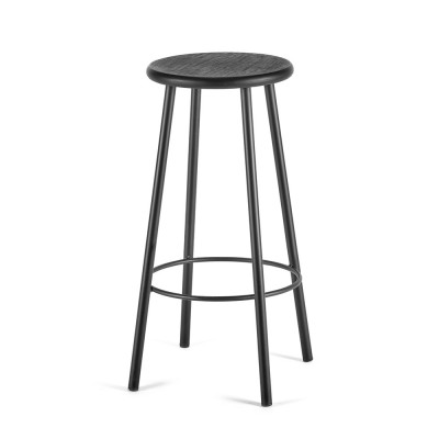 Black bar stool M Serax