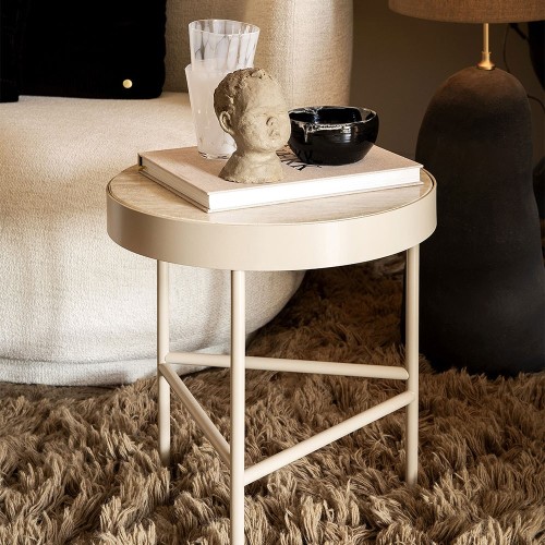Travertine table M cashmere Ferm Living