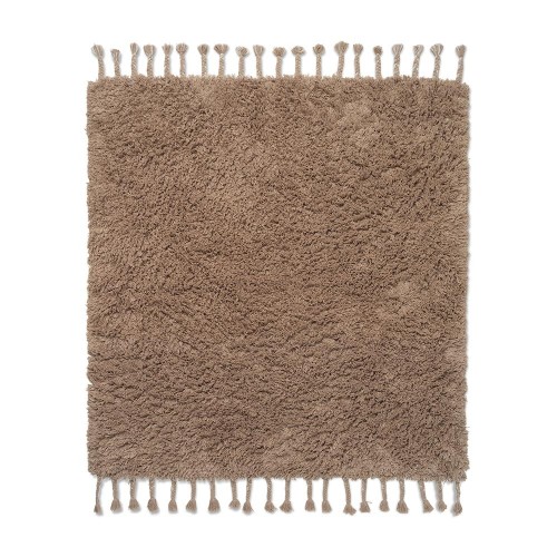 Tapis à poils longs Amass poivre blanc 140 x 140 cm Ferm Living