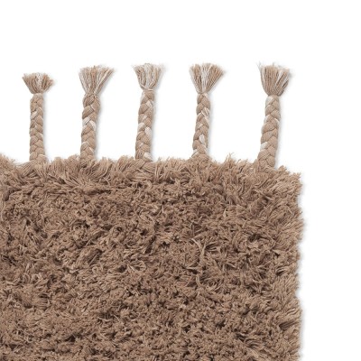 Tapis à poils longs Amass poivre blanc 140 x 140 cm Ferm Living 2