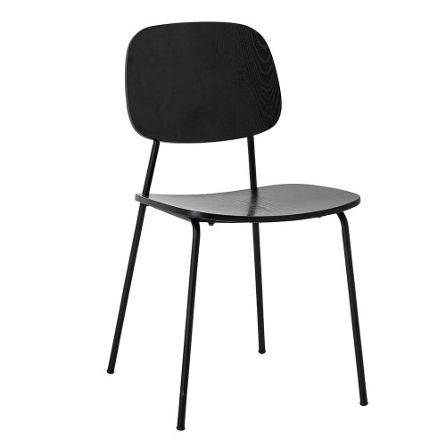 Silla de comedor Monza negra Bloomingville