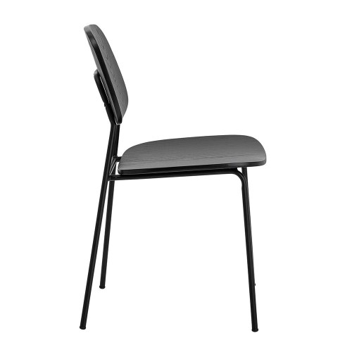 Silla de comedor Monza negra Bloomingville