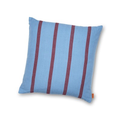 Groot kussen in blauw en bordeauxrood Ferm Living