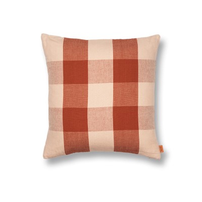 Large red & pink gingham cushion Ferm Living 2