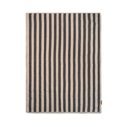 Couverture matelassée Grand sable & noir vif Ferm Living