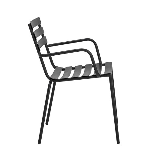 Silla de exterior Monsi negra Bloomingville