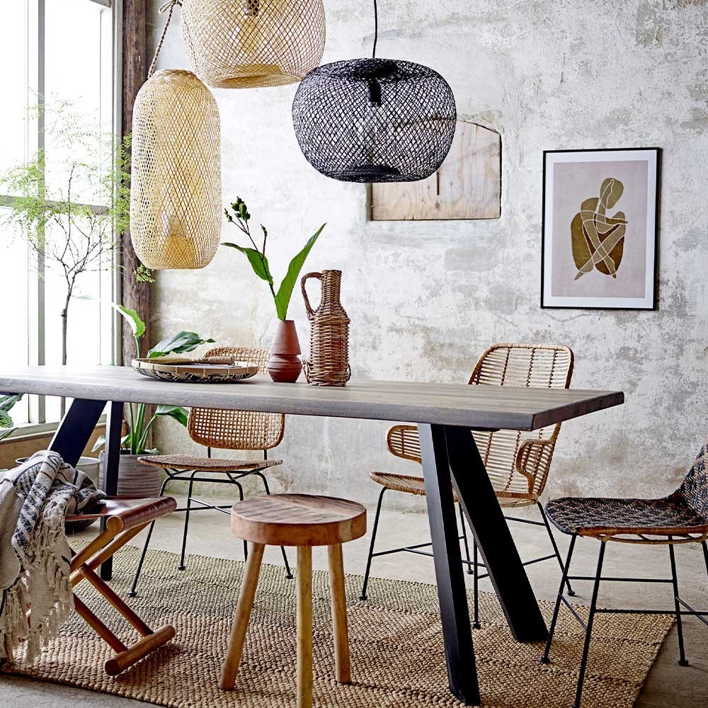 Rodi black bamboo pendant Bloomingville