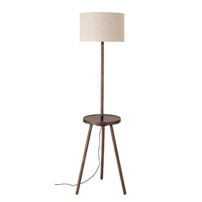 Floor Lamp Olai Brown Ash Bloomingville, White Floor Lamps With Table Attached