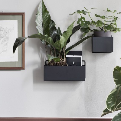 Caja de plantas de pared negra Ferm Living Ferm Living