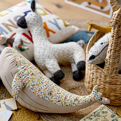 Katoenen gele walvis pluche Bloomingville