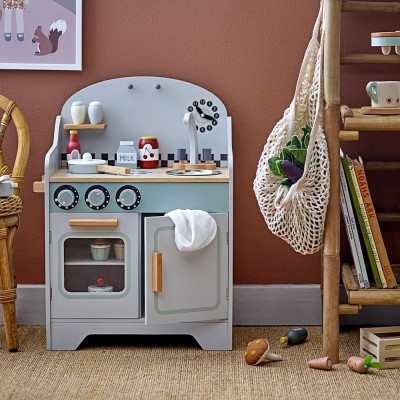 Mini horno Halime para niños de leña gris | Bloomingville