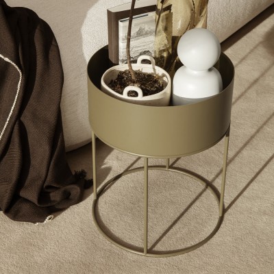Boîte à plantes ronde olive Ferm Living Ferm Living