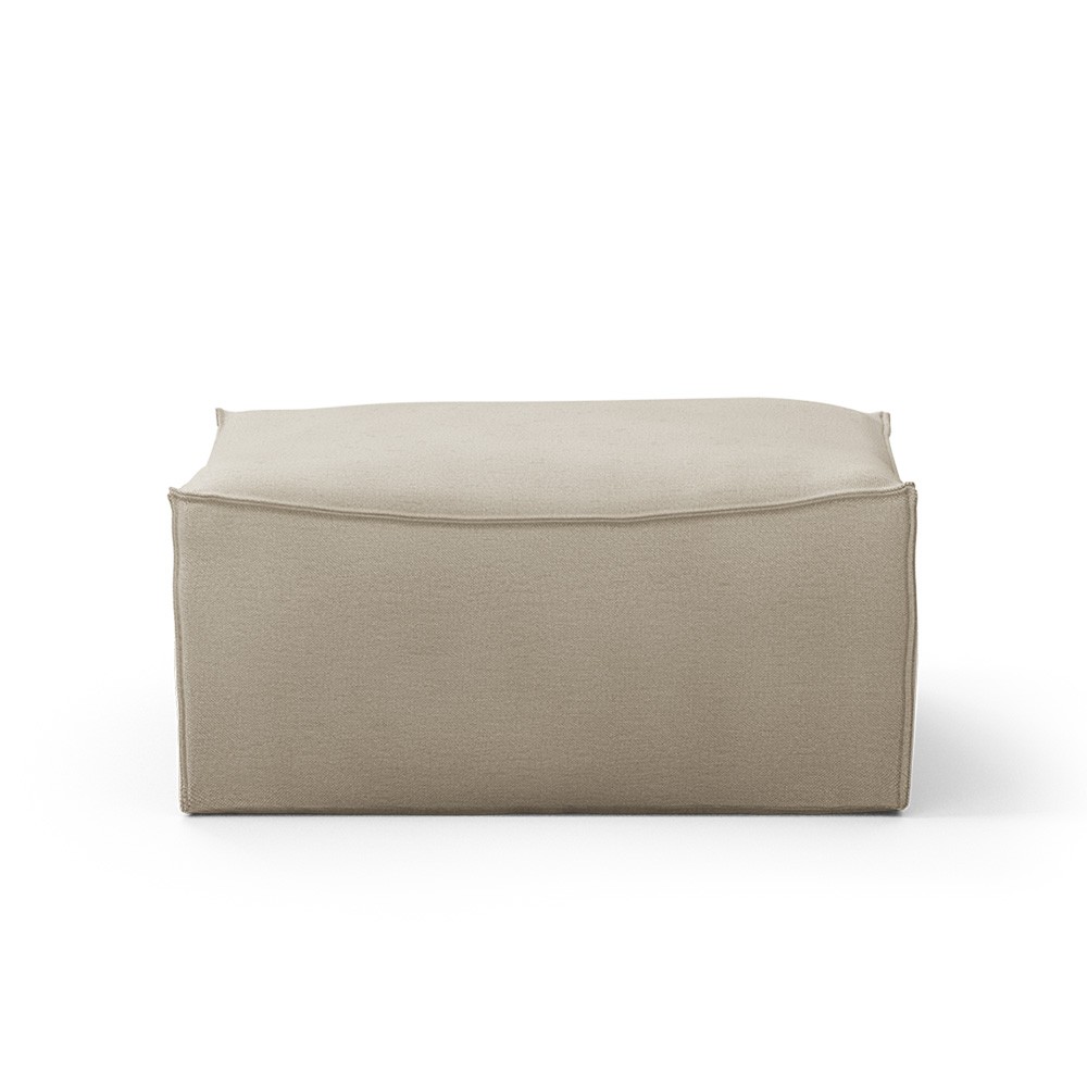 Puf cuadrado Catena S500 lino rico natural Ferm Living