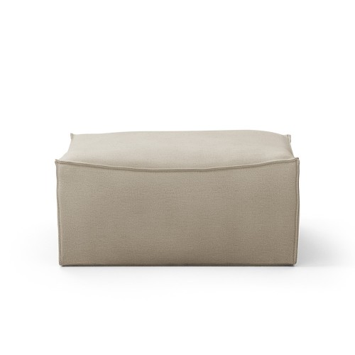 Pouf Catena carré S500 lin riche naturel Ferm Living