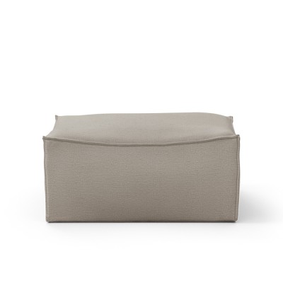Pouf quadrato Catena S500 lino e cotone naturale Ferm Living
