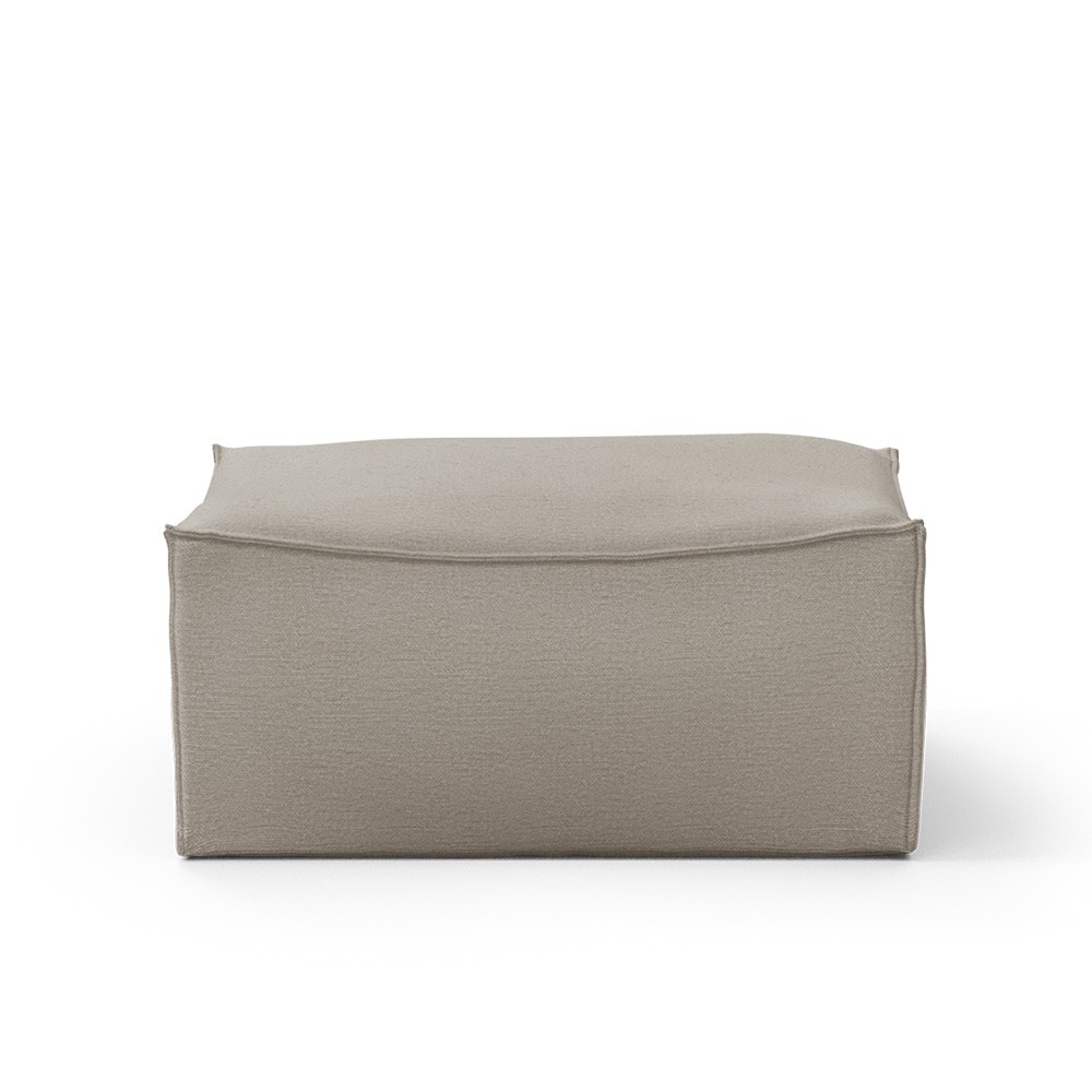 Pouf quadrato Catena S500 lino e cotone naturale Ferm Living