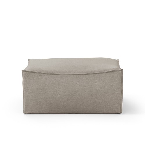 Puf cuadrado Catena S500 lino y algodón natural Ferm Living