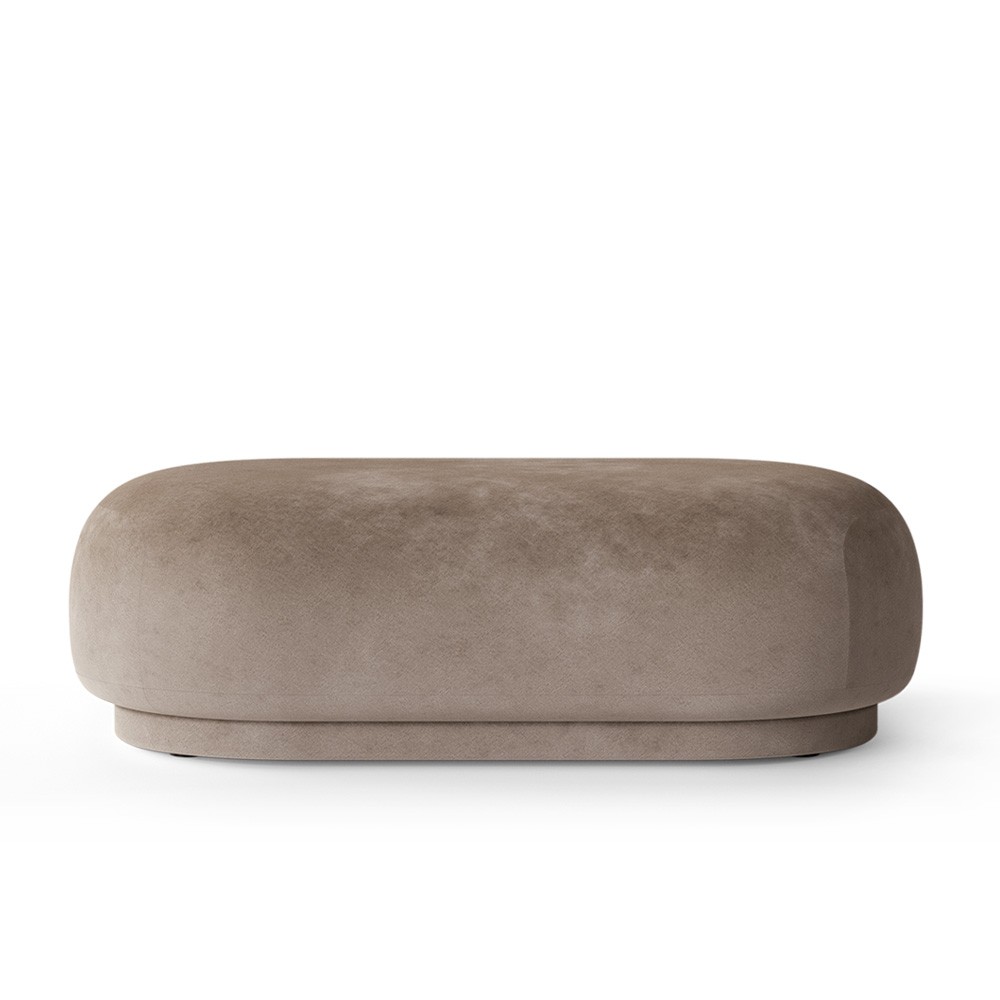 Puf Rico terciopelo lavado beige Ferm Living
