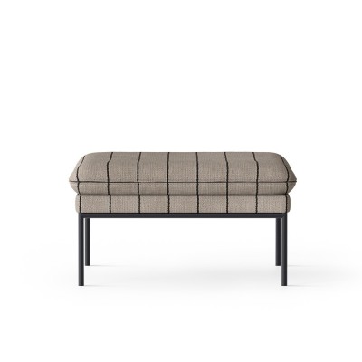 Pouf Turn Pasadena sand & black Ferm Living