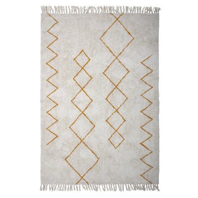 Huso rug cotton yellow Bloomingville