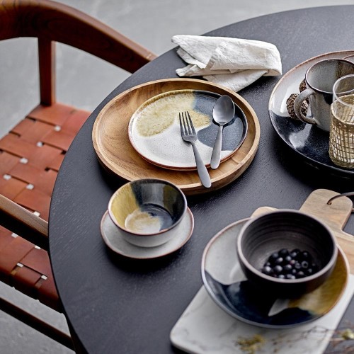 Jules plate sandstone gray S Bloomingville