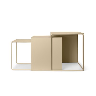 Set of three cashmere Clusters tables Ferm Living 2