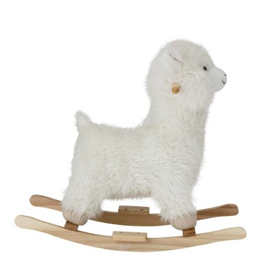 White polyester Kinto llama rocking toy Bloomingville Bloomingville MINI