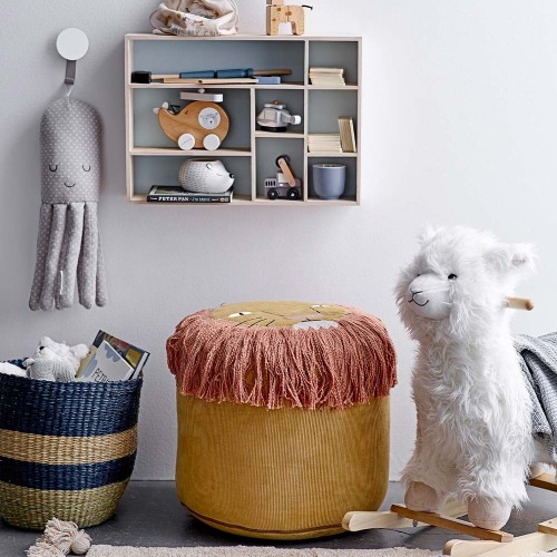 White polyester Kinto llama rocking toy Bloomingville