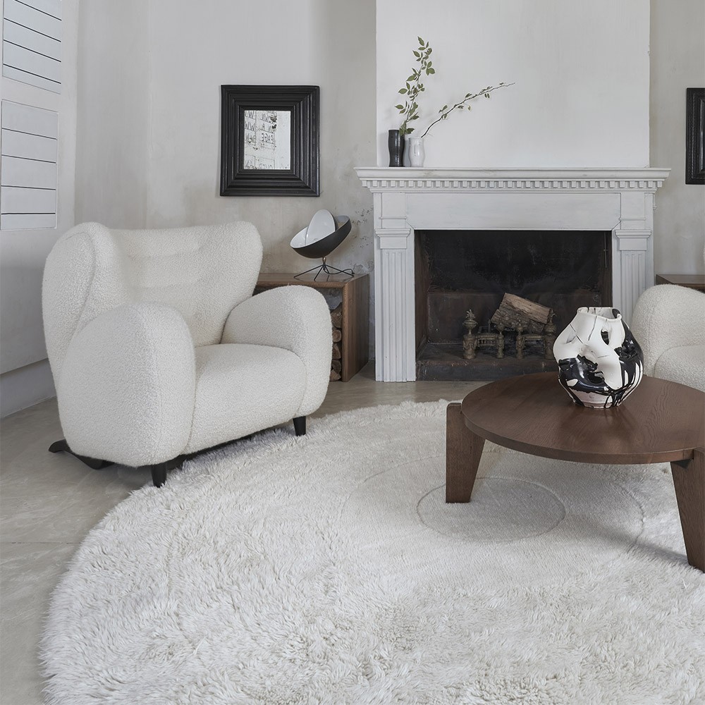 Wollen vloerkleed Arctic Circle Sheep wit Lorena Canals