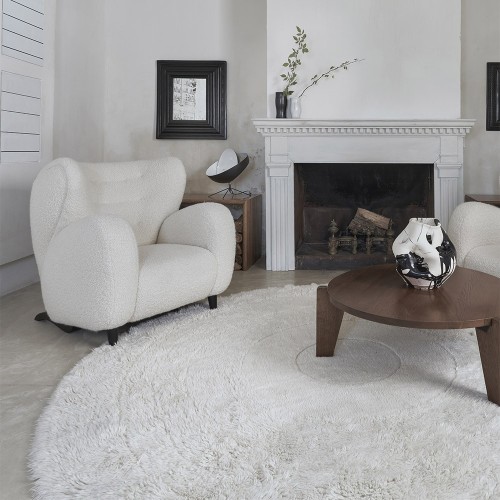 Wollen vloerkleed Arctic Circle Sheep wit Lorena Canals