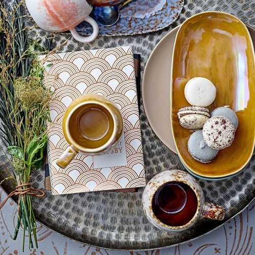 Taza Paula arenisca moteada marrón Bloomingville