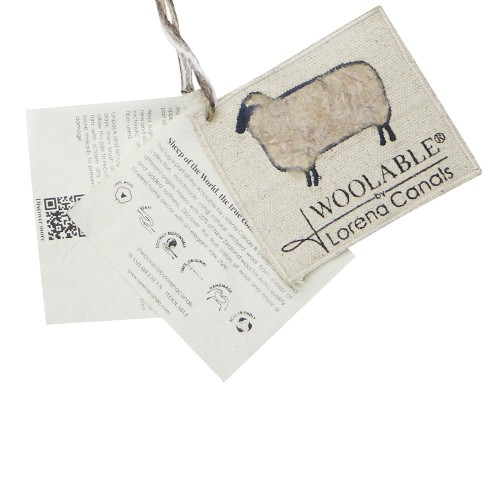 Wollen vloerkleed Steppe Sheep beige L Lorena Canals