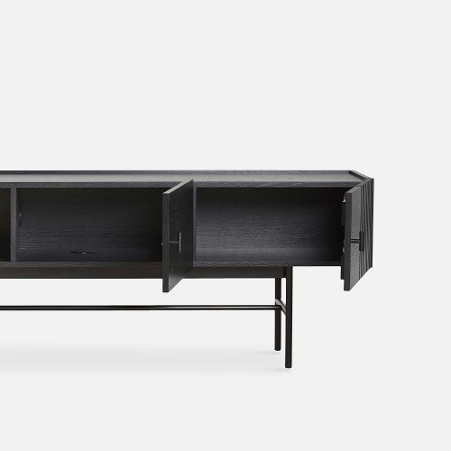 Array laag dressoir zwart 150 cm Woud