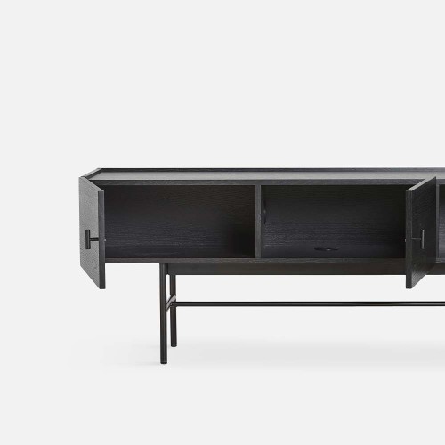 Array aparador bajo negro 150 cm Woud