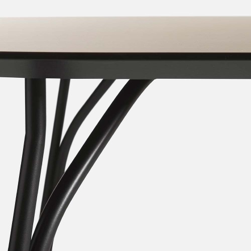 Mesa de comedor árbol 220 cm beige negro Woud