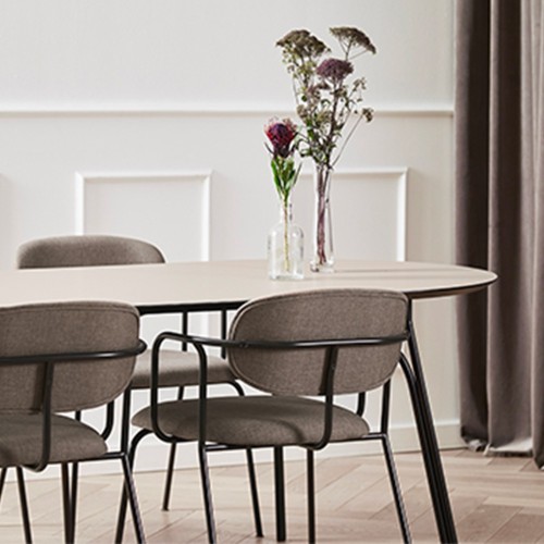 Tavolo da pranzo Tree 220 cm beige nero Woud