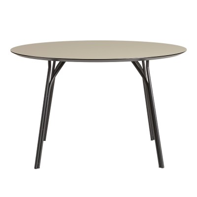 Table de salle à manger Tree Ø120 cm noir et beige Woud Woud