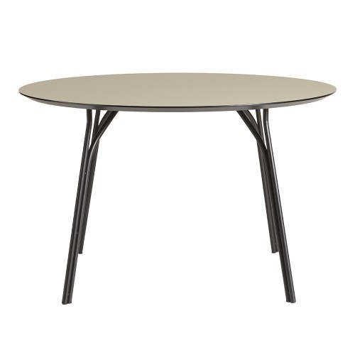 Table de salle à manger Tree Ø120 cm noir et beige Woud
