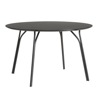 Mesa de comedor árbol Ø120 cm negro Woud 2