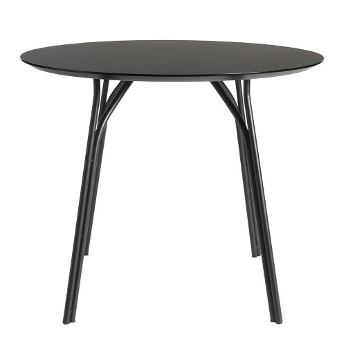 Boom eettafel Ø90 cm zwart Woud